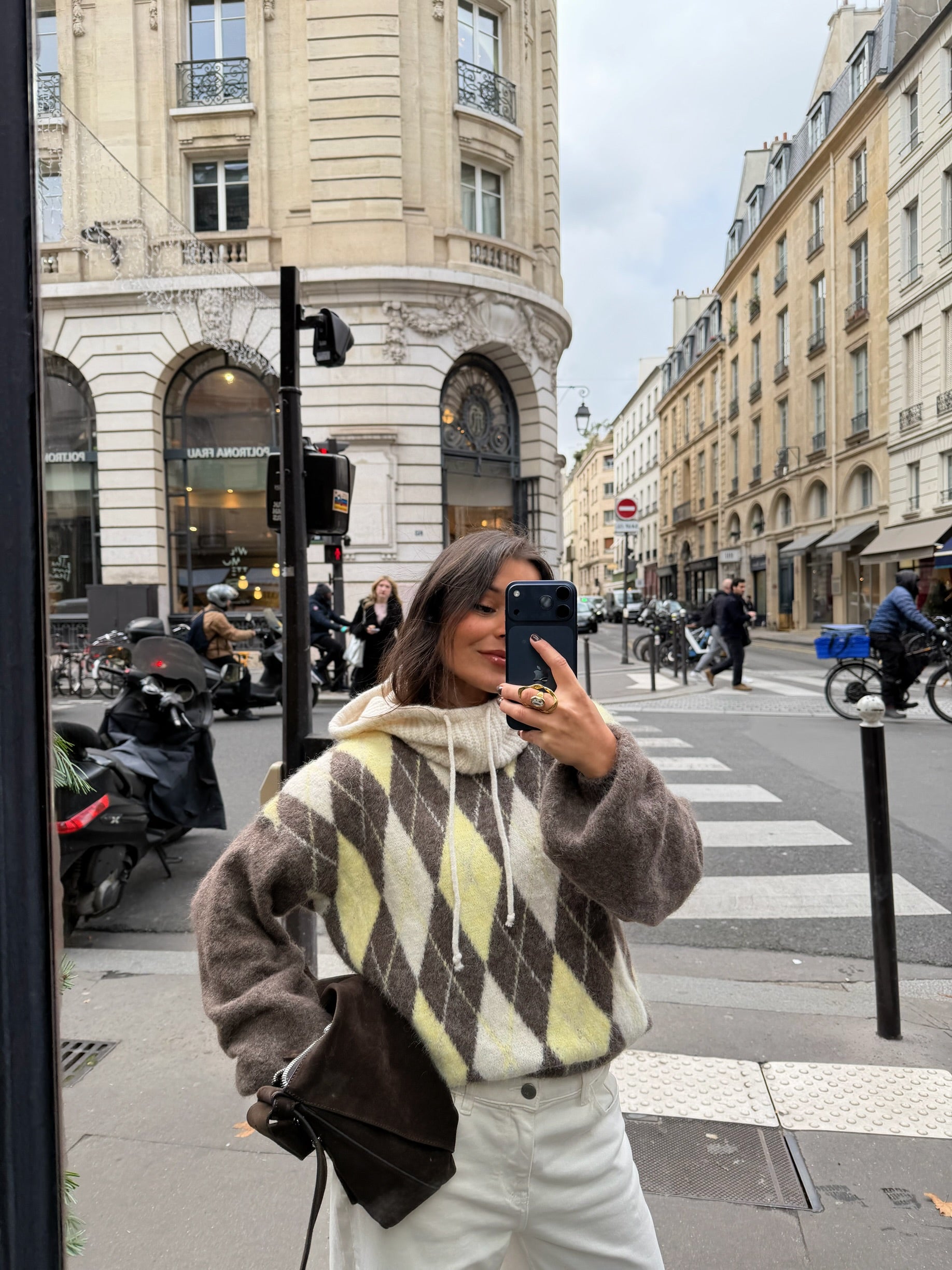 Orly Sweater in Yellow and Taupe - Shipping 28/01