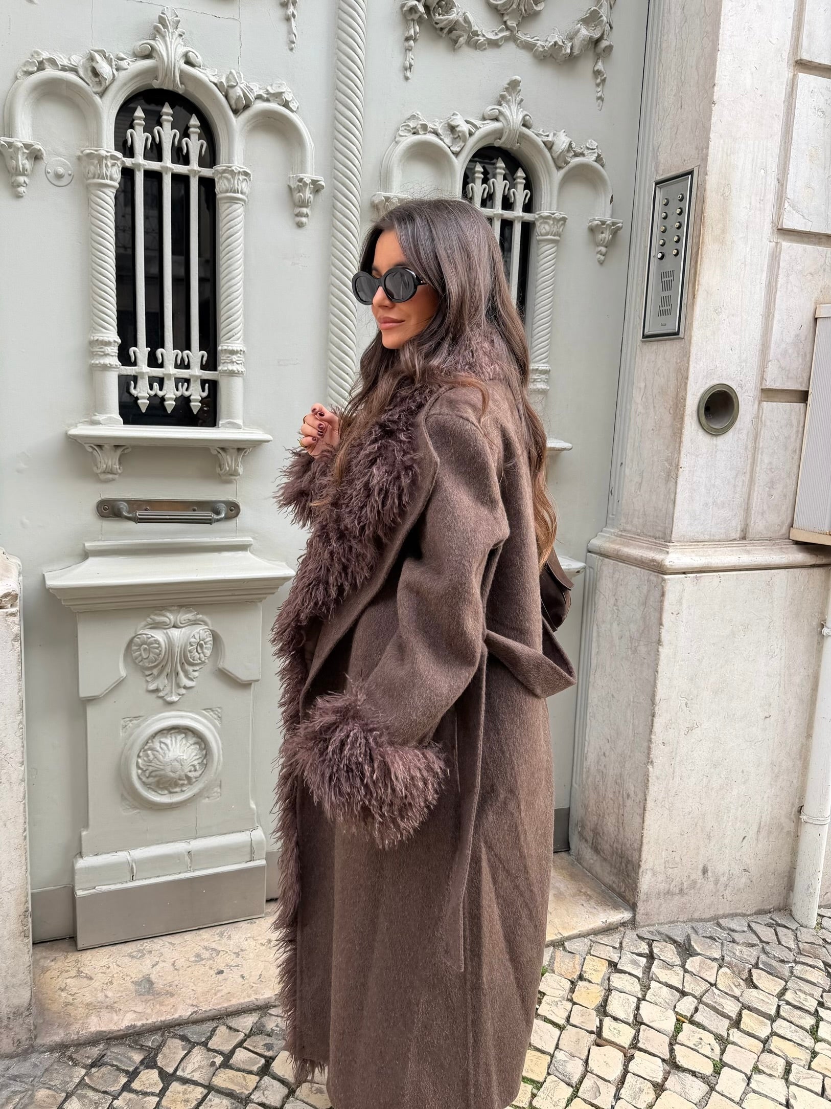 Ophelia Wool Coat in Brown