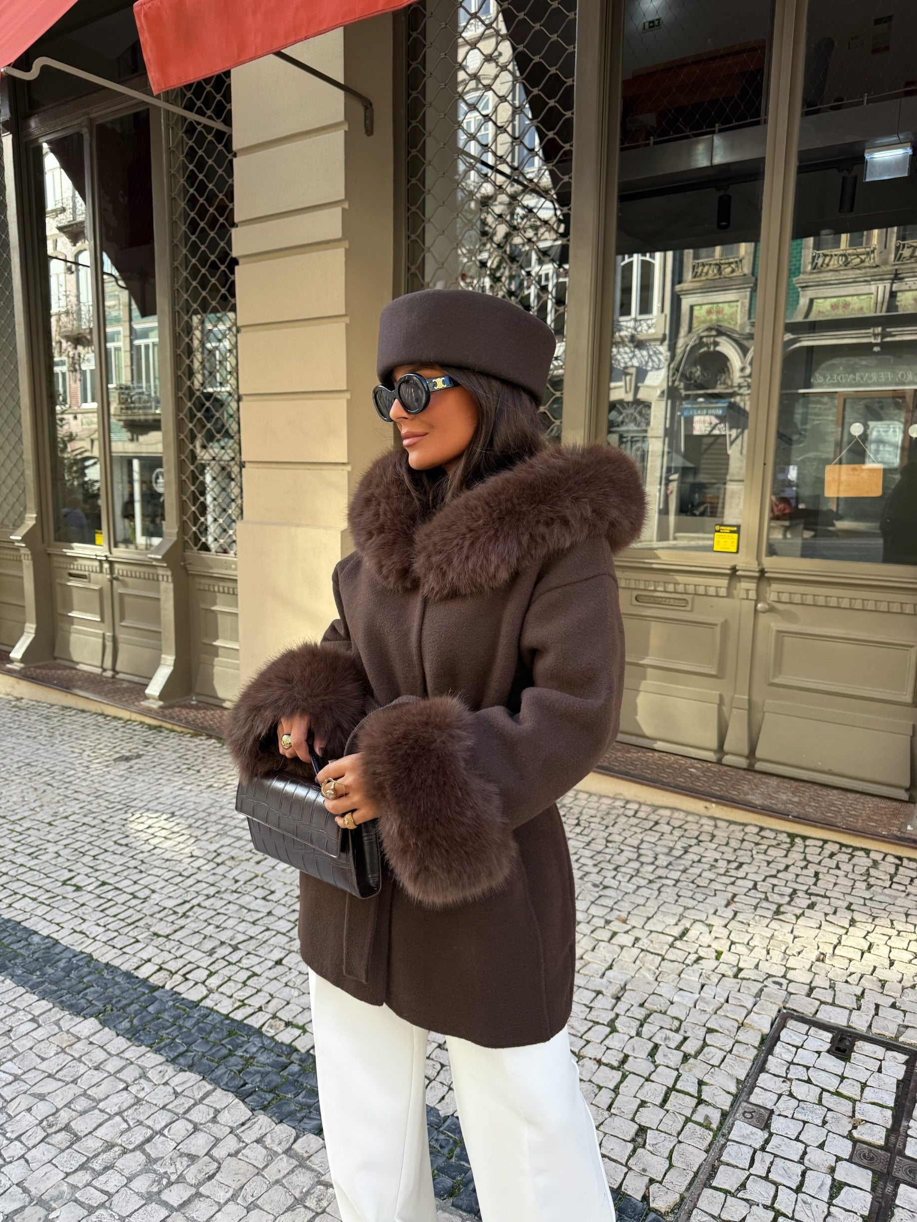 Turim Fur Coat in Brown