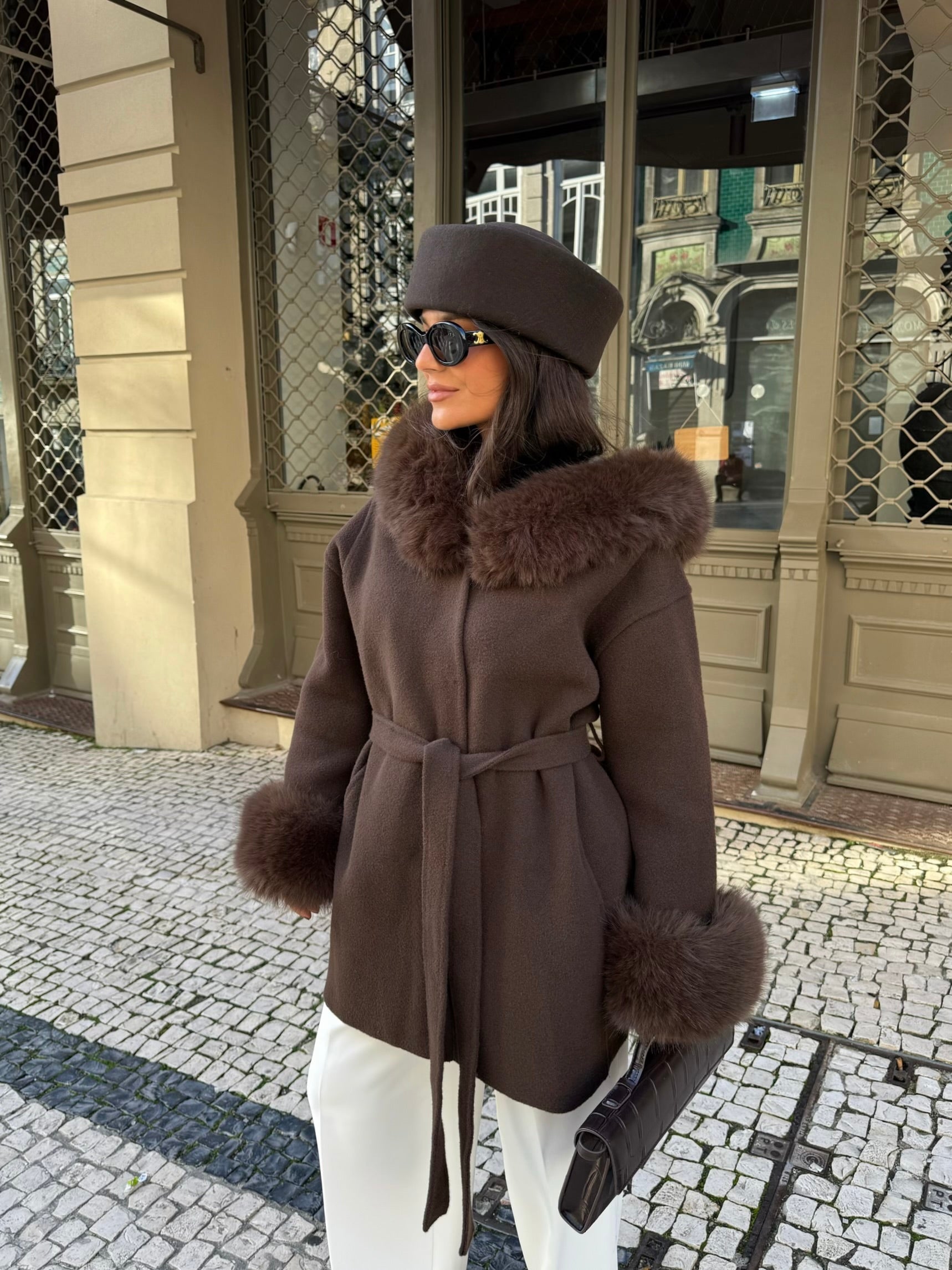 Turim Fur Coat in Brown