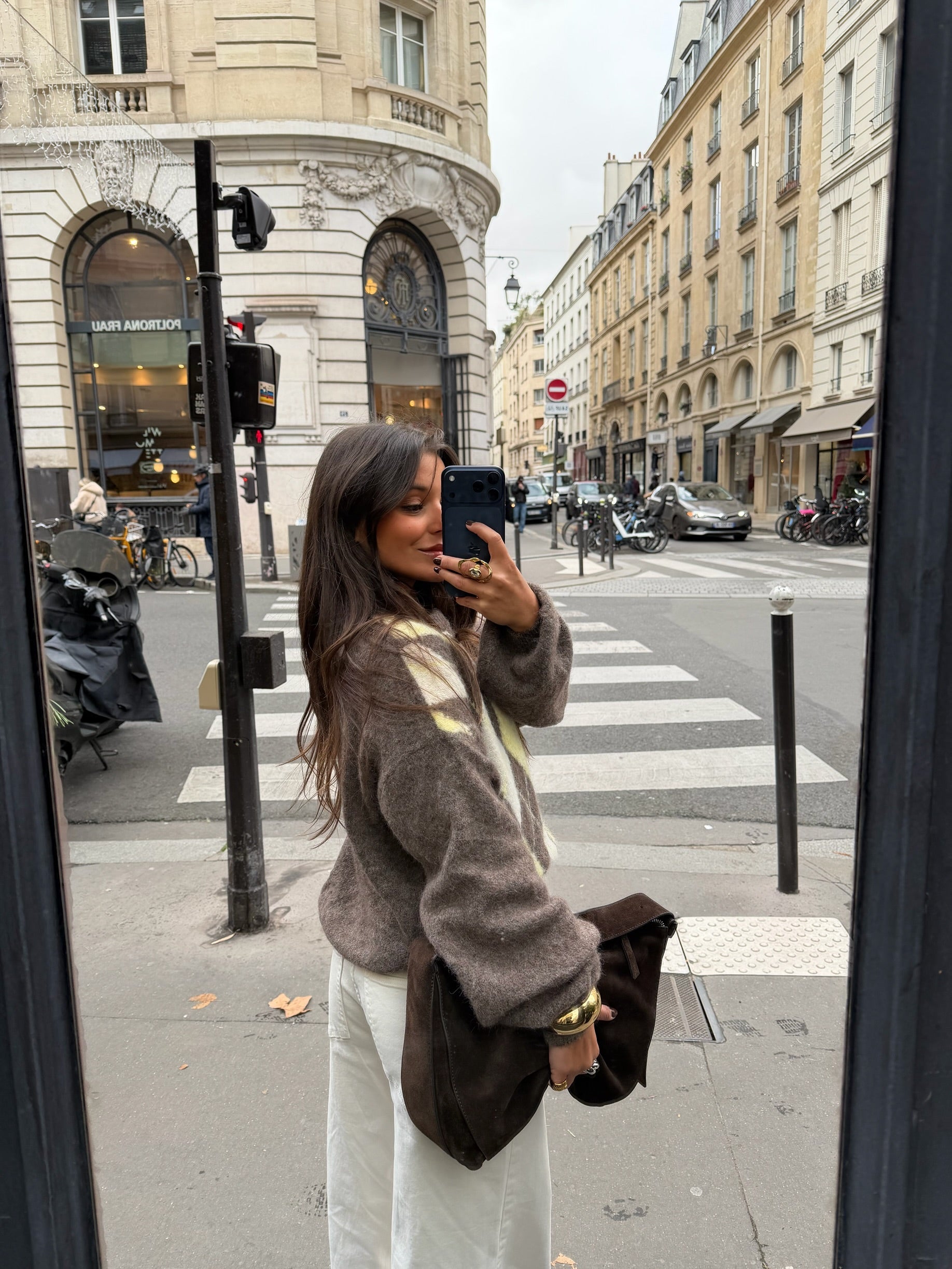 Orly Sweater in Yellow and Taupe - Shipping 28/01