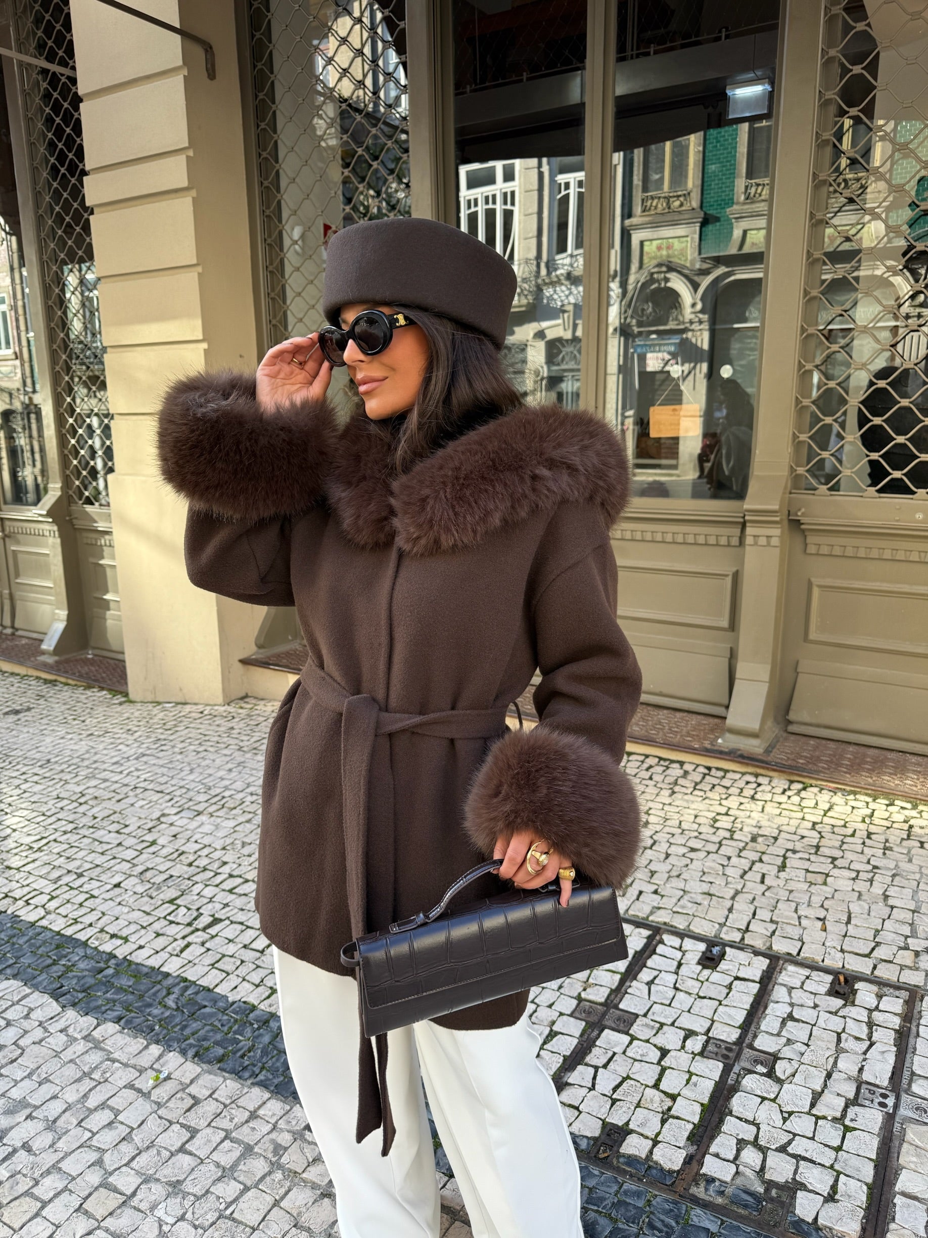 Turim Fur Coat in Brown